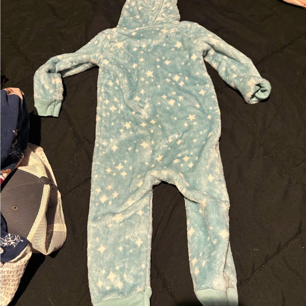 Cat & Jack Blue Star Pattern Kids Footie